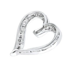 Round Diamonds Designer Heart Pendant 0.62ct 14K White Gold -Its Hot Jewelry Shop 14k gold round diamond heart pendant 062ct p 27835 backwh