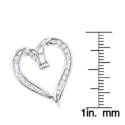 Round Diamonds Designer Heart Pendant 0.62ct 14K White Gold -Its Hot Jewelry Shop 14k gold round diamond heart pendant 062ct p 27835 rulerwh