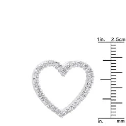 14K White Gold Round Diamond Heart Pendant 0.68ct 22.2mm 17 14K White Gold Round Diamond Heart Pendant 0.68ct 22.2mm -Its Hot Jewelry Shop 14k gold round diamond heart pendant 068ct p 27681 rulerwh 20200306