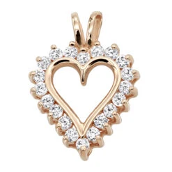 14K Yellow Gold Round Diamond Heart Pendant 0.80ct 3/4in (18mm) 10 14K Yellow Gold Round Diamond Heart Pendant 0.80ct 3/4in (18mm) -Its Hot Jewelry Shop 14k gold round diamond heart pendant 080ct p 27832 ro