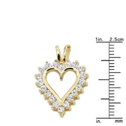 14K Yellow Gold Round Diamond Heart Pendant 0.80ct 3/4in (18mm) 13 14K Yellow Gold Round Diamond Heart Pendant 0.80ct 3/4in (18mm) -Its Hot Jewelry Shop 14k gold round diamond heart pendant 080ct p 27832 rulerye