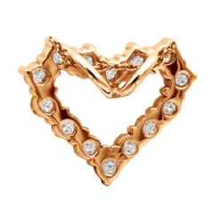 14K White Gold Round Diamond Open Heart Pendant 1.26ct Hidden Bail -Its Hot Jewelry Shop 14k gold round diamond heart pendant 126ct p 27817 back rose 20220410