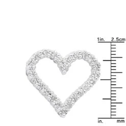 14K White Gold Round Diamond Heart Pendant 1.68ct -Its Hot Jewelry Shop 14k gold round diamond heart pendant 168ct p 27691 rulerwh