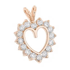 14K Yellow Gold Round Diamond Heart Pendant For Women 2.4ct Open Heart Design 10 14K Yellow Gold Round Diamond Heart Pendant For Women 2.4ct Open Heart Design -Its Hot Jewelry Shop 14k gold round diamond heart pendant 240ct p 27714 ro