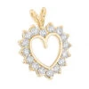 14K Yellow Gold Round Diamond Heart Pendant For Women 2.4ct Open Heart Design -Its Hot Jewelry Shop 14k gold round diamond heart pendant 240ct p 27714 ye