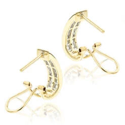 14K White Gold Round Diamond Hoop Earrings 0.63ct 11 14K White Gold Round Diamond Hoop Earrings 0.63ct -Its Hot Jewelry Shop 14k gold round diamond hoop earrings 063ct p 134 backye