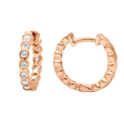 14K Yellow Gold Round Diamond Hoop Huggie Earrings 0.16ct 12 14K Yellow Gold Round Diamond Hoop Huggie Earrings 0.16ct -Its Hot Jewelry Shop 14k gold round diamond hoop huggie earrings 016ct p 6827 ro