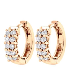 14K Yellow Gold Round Diamond Huggie Earrings 0.44ct -Its Hot Jewelry Shop 14k gold round diamond huggie earrings 044ct p 6032 ro