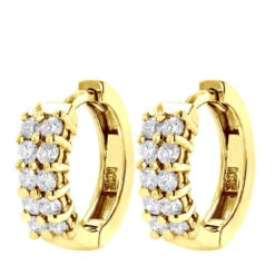 14K Yellow Gold Round Diamond Huggie Earrings 0.44ct -Its Hot Jewelry Shop 14k gold round diamond huggie earrings 044ct p 6032 ye 1