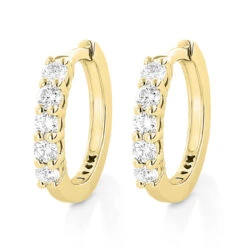 14K White Gold Round Diamond Huggie Earrings Hoops 0.33ct -Its Hot Jewelry Shop 14k gold round diamond huggie earrings hoops 033ct p 6033 ye