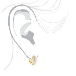 14K Yellow Gold Round Diamond Huggie Earrings Hoops 0.62ct -Its Hot Jewelry Shop 14k gold round diamond huggie earrings hoops 062ct p 6034 bodye