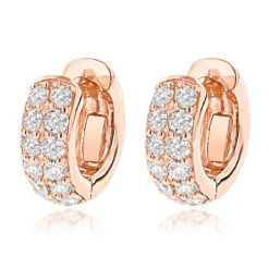 14K Yellow Gold Round Diamond Huggie Earrings Hoops 0.62ct -Its Hot Jewelry Shop 14k gold round diamond huggie earrings hoops 062ct p 6034 ro