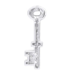 Small 14K White Gold Round Diamond Key Pendant For Women 0.25ct 13 Small 14K White Gold Round Diamond Key Pendant For Women 0.25ct -Its Hot Jewelry Shop 14k gold round diamond key pendant 025ct p 30616 backwh