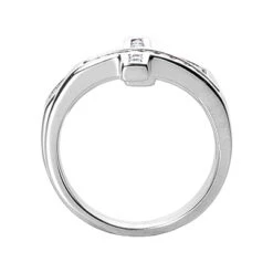 14K White Gold Round Diamond Ladies Ring 0.28ct 12.1mm -Its Hot Jewelry Shop 14k gold round diamond ladies ring 028ct p 29167 back white