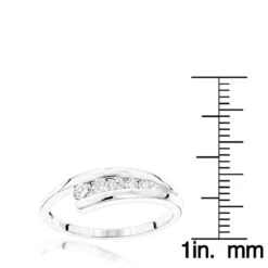 14K White Gold Round Diamond Ladies Ring 0.31ct -Its Hot Jewelry Shop 14k gold round diamond ladies ring 031ct p 29211 rulerwh