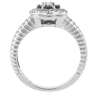 14K White Gold Round Diamond Ladies Ring 0.37ct 5 14K White Gold Round Diamond Ladies Ring 0.37ct - Image 3