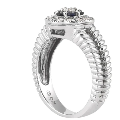 14K White Gold Round Diamond Ladies Ring 0.37ct 4 14K White Gold Round Diamond Ladies Ring 0.37ct - Image 2