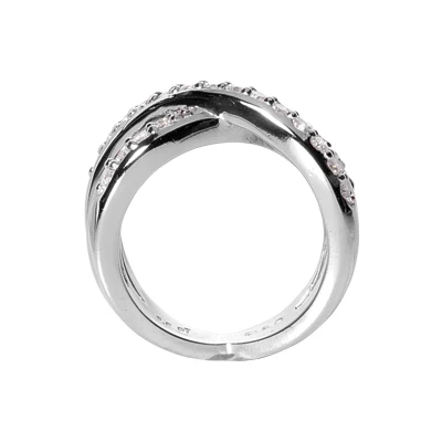 14K White Gold Round Diamond Ladies Ring 0.60ct 8.5mm 5 14K White Gold Round Diamond Ladies Ring 0.60ct 8.5mm - Image 3