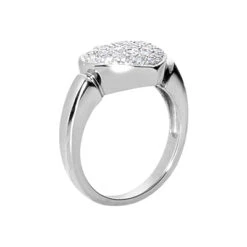 14K White Gold Round Diamond Ladies Ring 0.66ct 11.6mm -Its Hot Jewelry Shop 14k gold round diamond ladies ring 066ct p 29605 back white