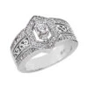 14K White Gold Round Diamond Ladies Ring 0.91ct 13.3mm -Its Hot Jewelry Shop 14k gold round diamond ladies ring 091ct p 29387 white