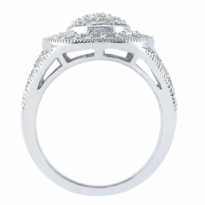 14K White Gold Round Diamond Ladies Ring 0.96ct 4.3mm 5 14K White Gold Round Diamond Ladies Ring 0.96ct 4.3mm - Image 3