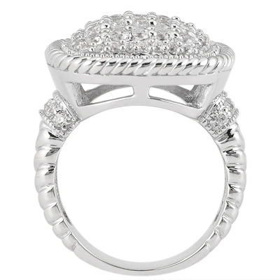 14K White Gold Round Diamond Ladies Ring 1.22ct 6.6mm 5 14K White Gold Round Diamond Ladies Ring 1.22ct 6.6mm - Image 3