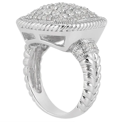 14K White Gold Round Diamond Ladies Ring 1.22ct 6.6mm 4 14K White Gold Round Diamond Ladies Ring 1.22ct 6.6mm - Image 2