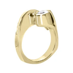 14K White Gold Round Diamond Ladies Ring 1.26ct 12.7mm 9 14K White Gold Round Diamond Ladies Ring 1.26ct 12.7mm -Its Hot Jewelry Shop 14k gold round diamond ladies ring 126ct p 29402 back yellow