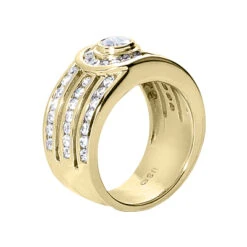 14K White Gold Round Diamond Ladies Ring 1.29ct 11.3mm -Its Hot Jewelry Shop 14k gold round diamond ladies ring 129ct p 29300 back yellow