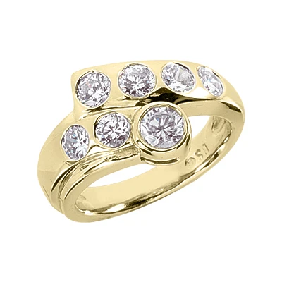 14K White Gold Round Diamond Ladies Ring 1.32ct 13.6mm 4 14K White Gold Round Diamond Ladies Ring 1.32ct 13.6mm - Image 2