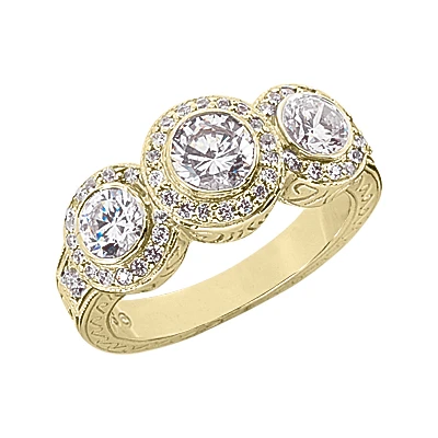 14K White Gold Round Diamond Ladies Ring 1.69ct 5.4mm 4 14K White Gold Round Diamond Ladies Ring 1.69ct 5.4mm - Image 2