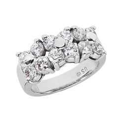 14K White Gold Round Diamond Ladies Ring 1.80ct