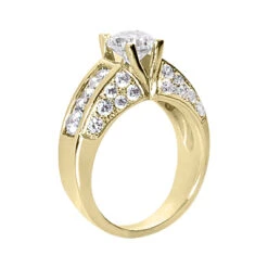 14K White Gold Round Diamond Ladies Ring 2.52ct 8.5mm -Its Hot Jewelry Shop 14k gold round diamond ladies ring 252ct p 29642 back yellow