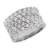 14K White Gold Round Diamond Ladies Ring 2.58ct