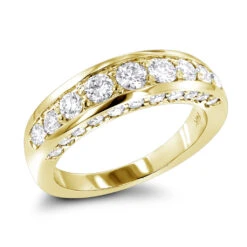 Thin 14K White Gold Round Diamond Ladies Wedding Ring 1.3ct -Its Hot Jewelry Shop 14k gold round diamond ladies wedding ring 13ct ye