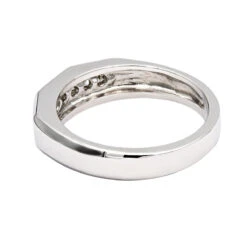 14K White Gold Round Diamond Men's Wedding Ring 0.21ct 11 14K White Gold Round Diamond Men's Wedding Ring 0.21ct -Its Hot Jewelry Shop 14k gold round diamond mens wedding ring 021ct p 25594 backwh