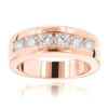 14K Rose Gold Round Diamond Men's Wedding Band 6 Stone Anniversary Ring 1.5ct 1 14K Rose Gold Round Diamond Men's Wedding Band 6 Stone Anniversary Ring 1.5ct -Its Hot Jewelry Shop 14k gold round diamond mens wedding ring 150ct p 25532 ro