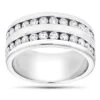 14K White Gold Round Diamond Men's Wedding Ring 2.08ct 2 14K White Gold Round Diamond Men's Wedding Ring 2.08ct -Its Hot Jewelry Shop 14k gold round diamond mens wedding ring 208ct p 25528 wh