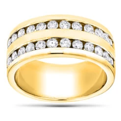 14K White Gold Round Diamond Men's Wedding Ring 2.08ct -Its Hot Jewelry Shop 14k gold round diamond mens wedding ring 208ct p 25528 ye