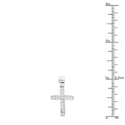 14K White Gold Round Diamond Mini Cross Pendant 0.85ct 15 14K White Gold Round Diamond Mini Cross Pendant 0.85ct -Its Hot Jewelry Shop 14k gold round diamond mini cross pendant 085ct p 6571 rulerwh