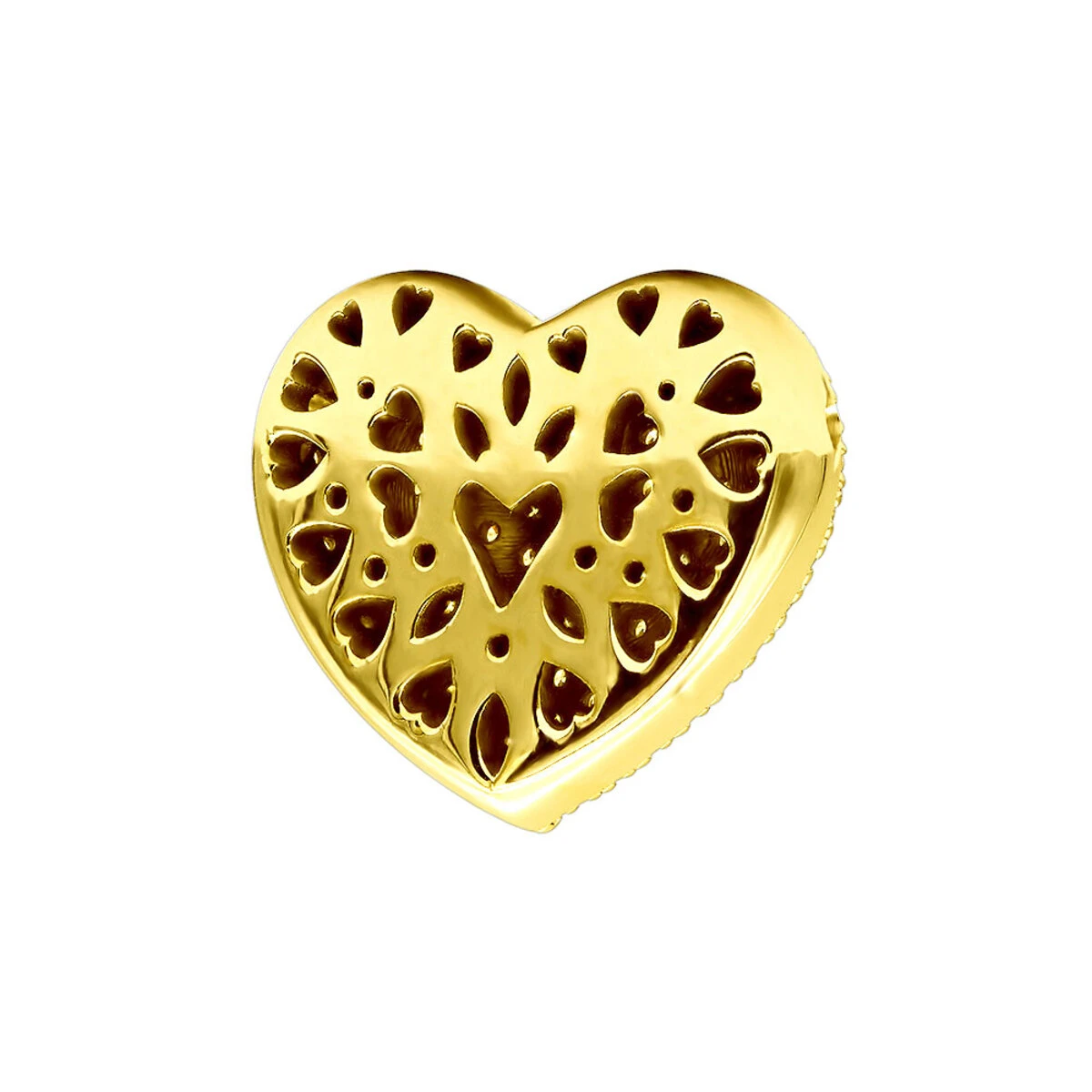 14K White Gold Round Diamond Pave Heart Pendant 1.21ct 7 14K White Gold Round Diamond Pave Heart Pendant 1.21ct - Image 5
