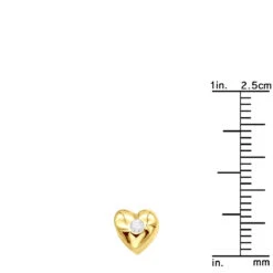 14K Yellow Gold Round Diamond Puffed Heart Pendant 0.03ct -Its Hot Jewelry Shop 14k gold round diamond puffed heart pendant 003ct p 27707 rulerye