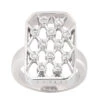 14K White Gold Round Diamond Right Hand Ladies Ring 0.36ct