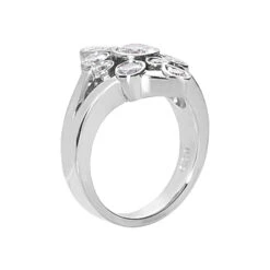 14K White Gold Round Diamond Right Hand Ring 1.11ct -Its Hot Jewelry Shop 14k gold round diamond right hand ring 111ct p 29734 back white
