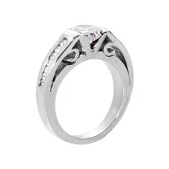 14K White Gold Round Diamond Ring 1.22ct 8 14K White Gold Round Diamond Ring 1.22ct -Its Hot Jewelry Shop 14k gold round diamond ring 122ct p 29695 back white