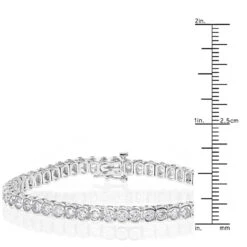 Round Diamond 14K White Gold Women's Tennis Bracelet 4.70ct -Its Hot Jewelry Shop 14k gold round diamond tennis bracelet 470ct p 260 rulerwh