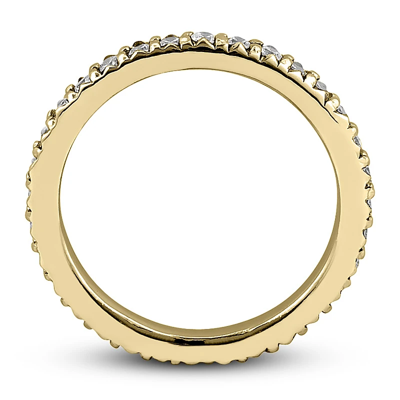 Thin 14K White Gold Round Diamonds Eternity Band 0.64ct 10 Thin 14K White Gold Round Diamonds Eternity Band 0.64ct - Image 8