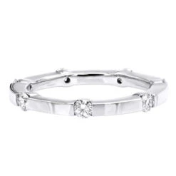 Stackable Thin 14K White Gold Round Diamonds Eternity Ring For Women 0.35ct -Its Hot Jewelry Shop 14k gold round diamonds eternity ring 035ct p 24864 backwh