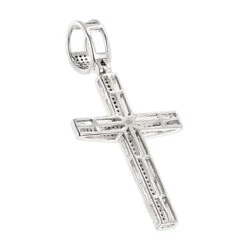 14K White Gold Round Pave Diamond Cross Pendant 0.5ct 11 14K White Gold Round Pave Diamond Cross Pendant 0.5ct -Its Hot Jewelry Shop 14k gold round pave diamond cross pendant 079ct p 5826 backwh