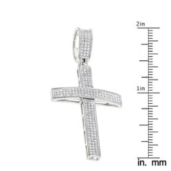 14K White Gold Round Pave Diamond Cross Pendant 0.5ct 12 14K White Gold Round Pave Diamond Cross Pendant 0.5ct -Its Hot Jewelry Shop 14k gold round pave diamond cross pendant 079ct p 5826 rulerwh